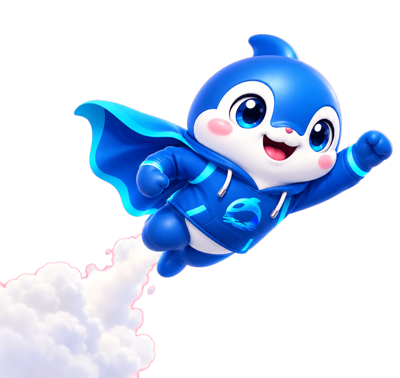 Mascot OrcaX bay siêu anh hùng